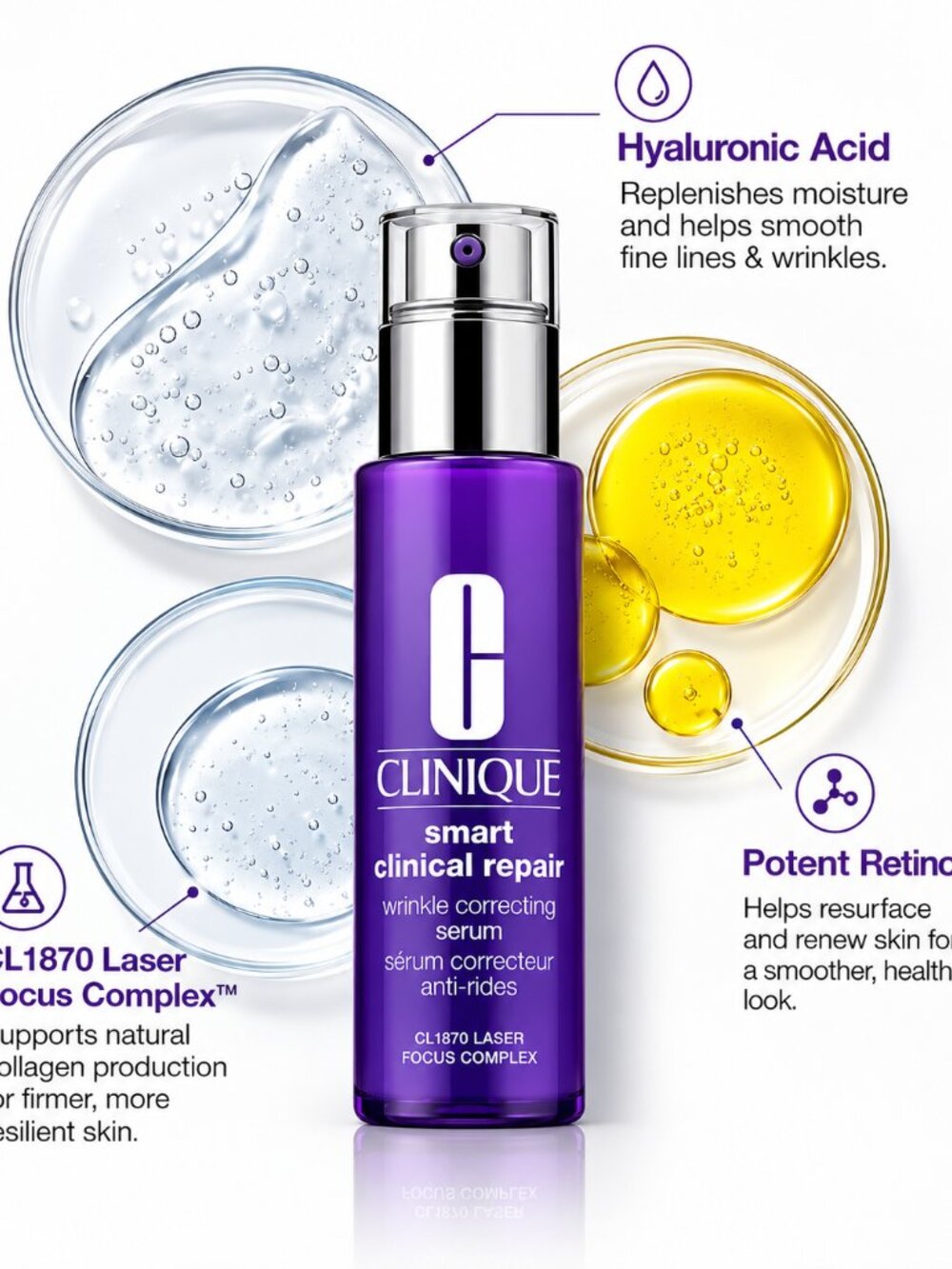 Clinique Smart Clinical Repair Wrinkle Correcting Serum – 1.7 oz / 50 mL